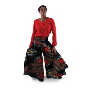 Traditional Print Gaucho Pants